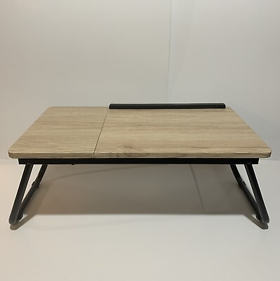 *LAPTOP STAND**NEVER USED* Portable Laptop Table Oak and Black $49.99