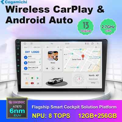 #ad Car Navigator 9 10#x27;#x27; A7870 Android 13 Carplay Stereo Audio Radio GPS Player $428.89