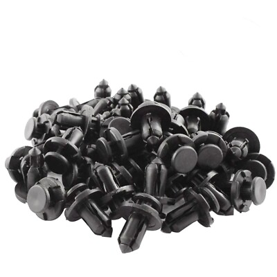 #ad 80X Black Plastic Car Push Pin Rivet Fasteners for Bumpers amp; 10mm $9.20