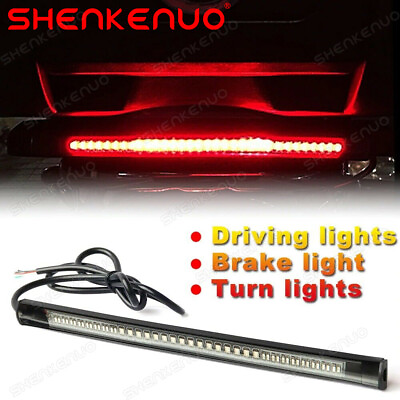 #ad Flexible Motorcycle LED Strip 48LED Brake Stop Turn Signals Running Tail Light $7.39