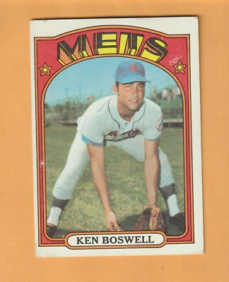 #ad Ken Boswell New York Mets 1972 Topps #305 Austin Texas Sam Houston State 7R $2.00