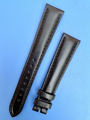 #ad Zenith 626XL 18mm Handmade Black Leather Watch Strap $82.00