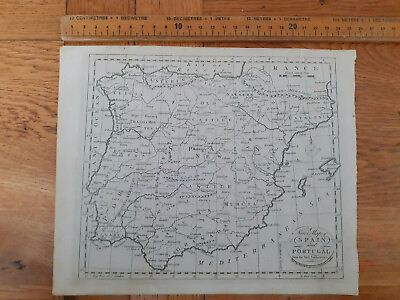 #ad c1800 John Vint K.Anderson Newcastle A New Map of Spain amp; Portugal from the Best GBP 58.00