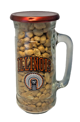 #ad Vintage Chief Illiniwek University of Illinois MUG O’ NUTS Glass Mug UNIOPENED $25.00