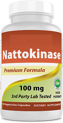 #ad Nattokinase 2000FU 90 Caps Gluten Free Non GMO Vegetarian $21.22