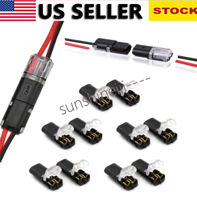 #ad 10 20 30 50 100 pcs Double Wire Plug in Connector with Locking Buckle US $24.90
