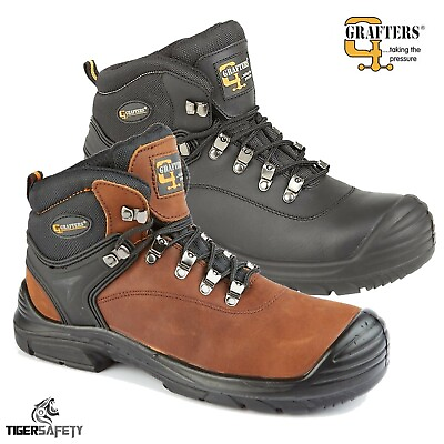 #ad Grafters M9508 Mens S3 SRC Waterproof Wide Fitting EEEE Steel Toe Safety Boots $95.10