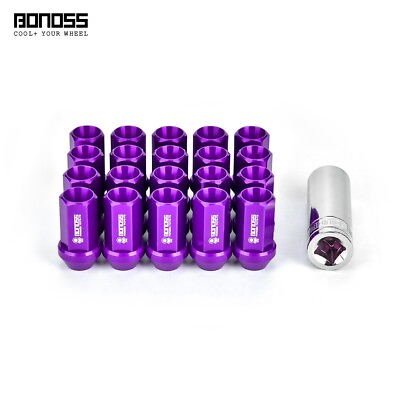 #ad 20x Open End Wheel Rim Lug Nuts 14X1.5 45mm Purple Tuner Bolts for Jeep Wrangler $85.25