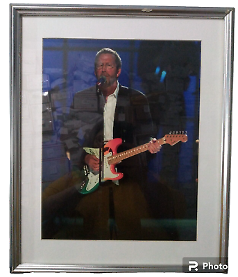 #ad Eric Clapton Solo 15quot;x18quot;x1quot; Glass Framed Picture by LA Manta Gallery Music $50.00