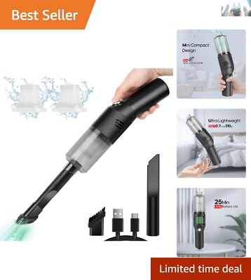#ad Portable High Power Cordless Mini Vacuum Cleaner Lightweight Handheld Solution $36.09