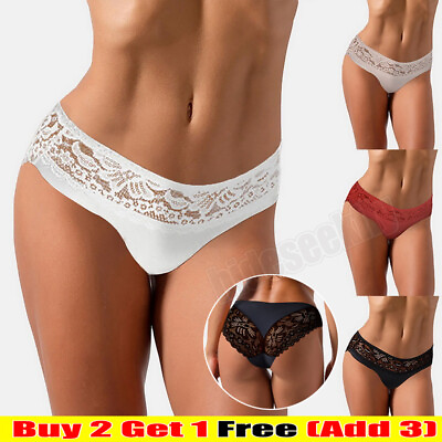 #ad Ladies Sexy Lace Seamless Underwear Lingerie Knickers Ice Silk Hot Panties Brief $8.45