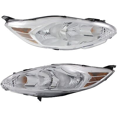 #ad Headlight Set For 2011 2012 2013 Ford Fiesta Left and Right With Bulb CAPA 2Pc $334.65