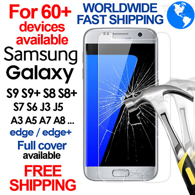 #ad TEMPERED GLASS FOR SAMSUNG GALAXY SCREEN FULL PROTECTION COVER 360 3D 4D 9H $1.00