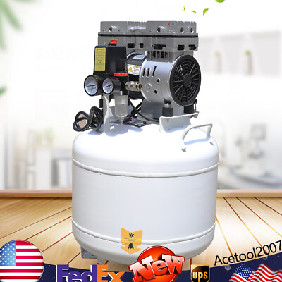 #ad 40L Dental Medical Air Compressor Silent Air Compressor Oilless 115PSI $304.00