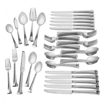#ad Waterford MONT CLARE 65pc. Stainless Flatware Set Service for Twelve $249.99
