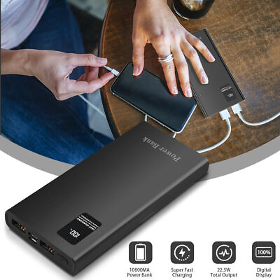 #ad 9000000mAh Portable Power Bank USB LCD External Battery Charger For Cell Phone $15.85