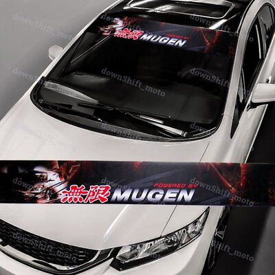 #ad For Windshield Non fading Banner Decal Sticker HONDA Mugen Power Drift Racing $16.49