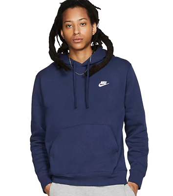 #ad New Mens Nike Gym Athletic Embroidered Club Hoodie Hooded Sweatshirt Pullover $37.58