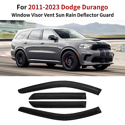 #ad #ad Fits 11 23 Dodge Durango Window Visors Rain Sun Guard Vent 4Pc Set $25.85