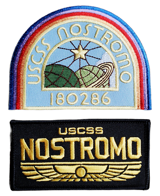 #ad USCSS Nostromo Officer 4quot; DELUXE Uniform Patch Set of 2 Alien Movie USA Mailed $14.99
