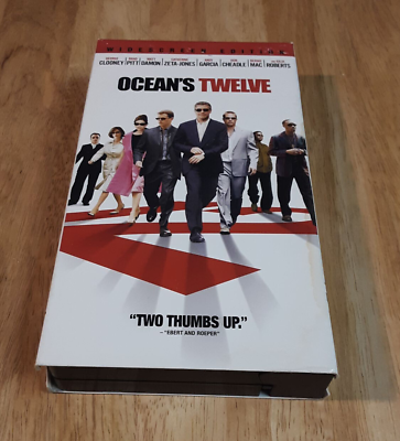 #ad Ocean#x27;s Twelve VHS VCR Video Tape Used George Clooney Warner Bros. $7.95