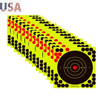 #ad 8quot; Shooting Targets Hunting Reactive Splatter Gun Rifle Paper Practice Exercise $11.99