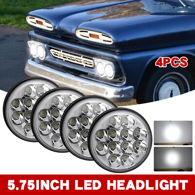 #ad 4x 5.75quot; 5 3 4 LED Headlights Hi Lo White for Chevy Truck C10 C20 Bel Air Pickup $63.18