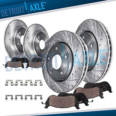 #ad Front Rear Drilled Rotor Ceramic Brake Pads for Chevy Malibu Limited Buick Regal $188.59