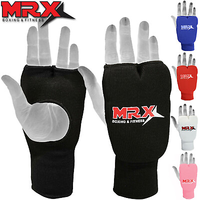 #ad Karate Mitts Elasticated Padded Martial Arts Boxing Training Gloves MMA $9.99