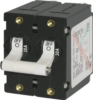 #ad Blue Sea Systems A Series Toggle Double Pole Circuit Breakers $35.62