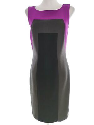 #ad Marksamp;amp;spencer Size 8 36 Black Midi Shift Dress Sleeveless $54.74