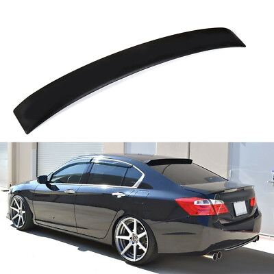 #ad For 2013 2017 Accord 4dr Rear Roof Window Visor Spoiler Wings Black $32.25