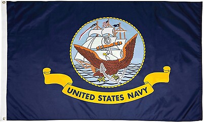 #ad #ad United States Navy Flag USN Emblem Banner US Military Pennant New 3x5 LICENSED $9.88