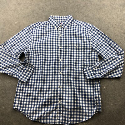 #ad Vineyard Vines Shirt Mens Large Blue Check Preppy Classic Tucker Button Up $19.71