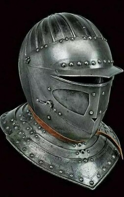 #ad 18 Gauge Steel Metal Medieval Knight Tournament Close Armor Helmet Collectible $219.00