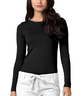#ad Adar Womens Comfort Long Sleeve T Shirt Underscrub Tee $21.19