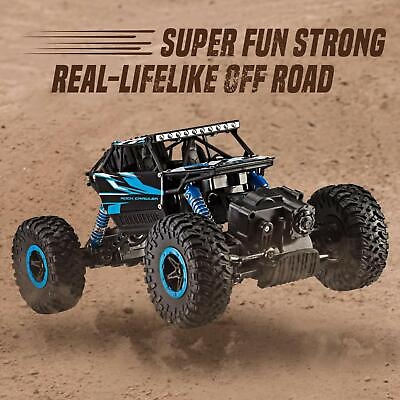 #ad 4WD Rock Crawler Truck Electric Monster Truck 1:18 2.4G RC Car Off Road Vehicles $29.98