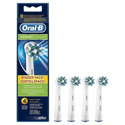 #ad Oral B 01105091 Replacement White Toothbrush Heads 4 Pieces Cross Action $14.24
