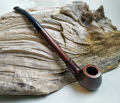 #ad Hand Carved Wooden Long Tobacco Smoking Pipe pear wood Atelier quot;Golden Pipequot; $32.00
