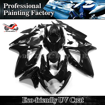 #ad #ad Glossy Black Fairing Kit For Suzuki GSXR600 750 2006 2007 ABS Injection Bodywork $349.01