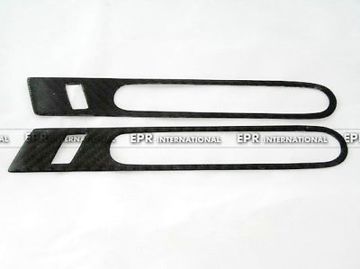 #ad New 2pcs OEM Carbon Outer Door Handle Trim Cover For Nissan Skyline R35 GTR $154.22