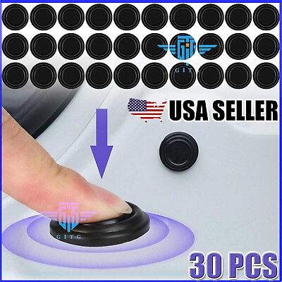 #ad 30Pcs Car Door Anti Shock Absorbing Silicone Pad Auto Absorbing Silent Gasket $6.49