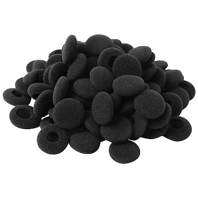 #ad 35 Pairs Black Replacement Earphone Cushion Soft Sponge Earpads with 1.8mm Hole $8.82