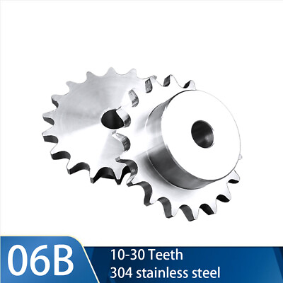 #ad 06B Chain Drive Sprocket Wheel 10 Teeth 30 Teeth Pitch 3 8quot; 304 Stainless Steel $9.49