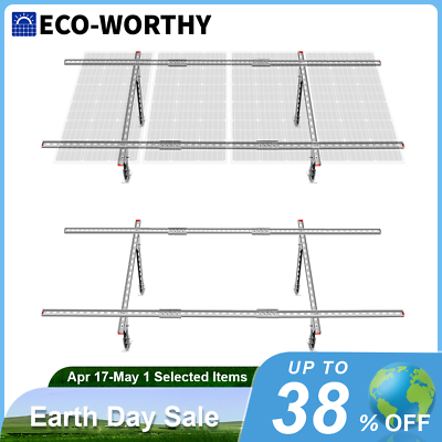#ad ECO WORTHY Adjustable Solar Panel Mounting Brackets Kit System for 4PCS Panels $99.98