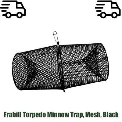 #ad Frabill Torpedo Minnow Trap Mesh Black $11.25