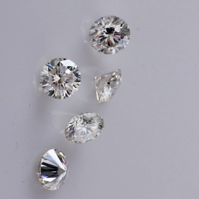 #ad 2 CT Natural White Diamond 5 mm 5 Pcs Round Cut VVS1 D Grade Certified D5 $34.29