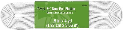 #ad Notions Elastic Non Roll 1 2quot;x4yd Wht White $6.00
