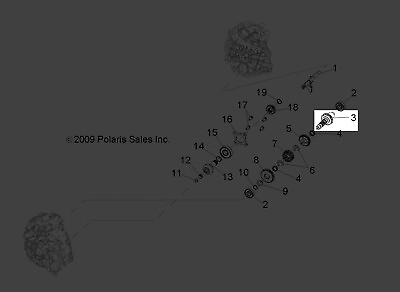 #ad Polaris 2010 2012 Scrambler Shaft Reverse 33T 1332761 New OEM $207.99