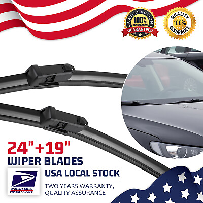 #ad OEM Quality Windshield Pair 24quot;amp;19quot; Wiper Blades For Volkswagen Jetta 2011 2018 $12.88